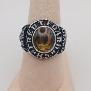 Vintage Mens Chunky Class Of "99 School Ring
